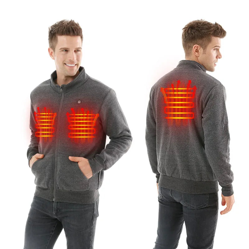 SAVIOR Heat Men Winter Warm Heated Clothes Charging Heat Jacket Outdoor Electric Heating Sweaters Hoodies Sportswear